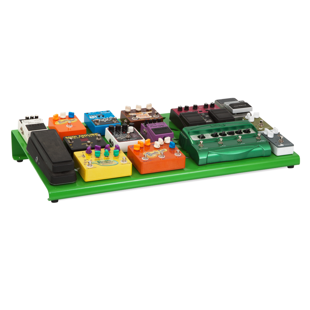 Green Aluminum Pedal Board; XL w/ Carry Bag