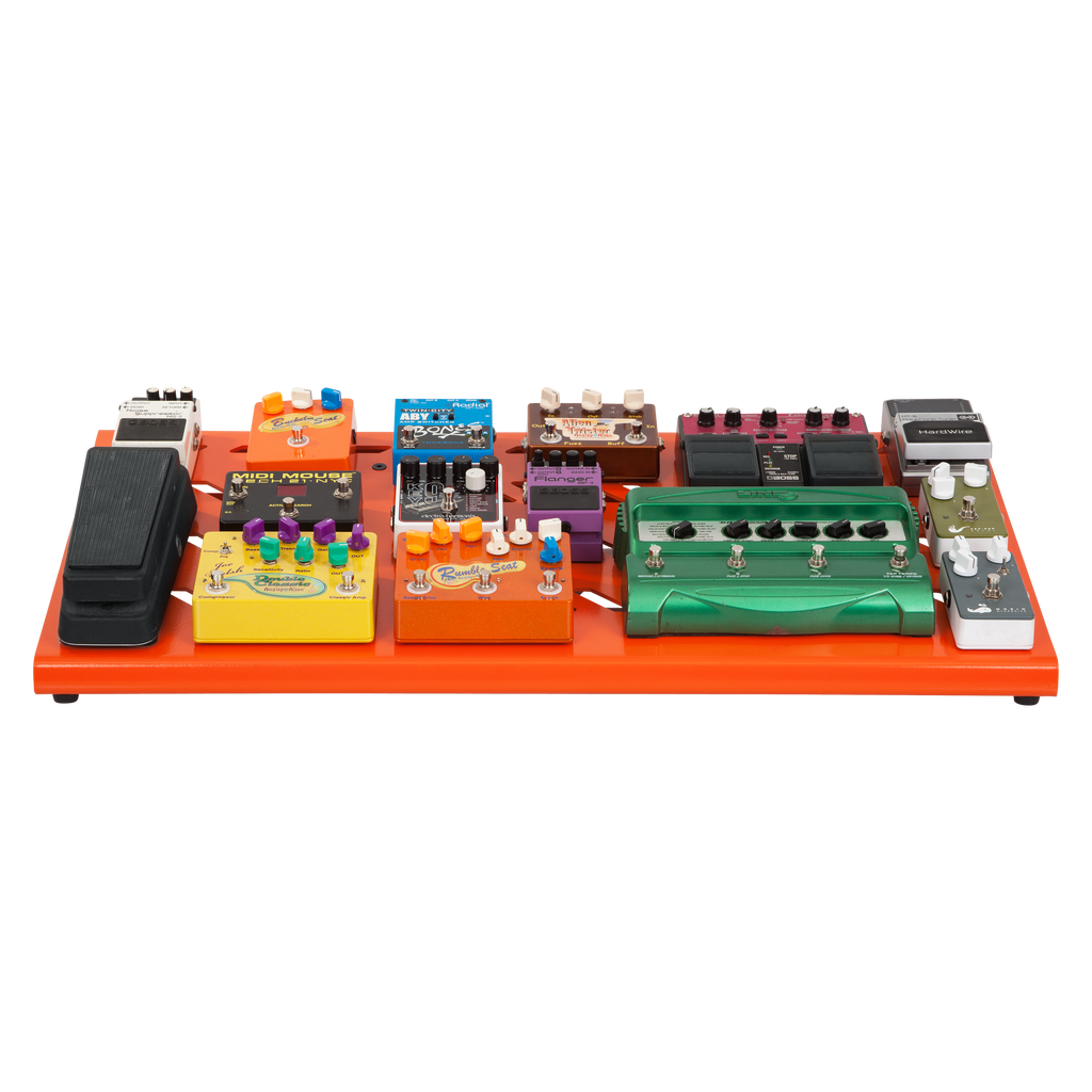 Orange Aluminum Pedal Board; XL w/ Carry Bag