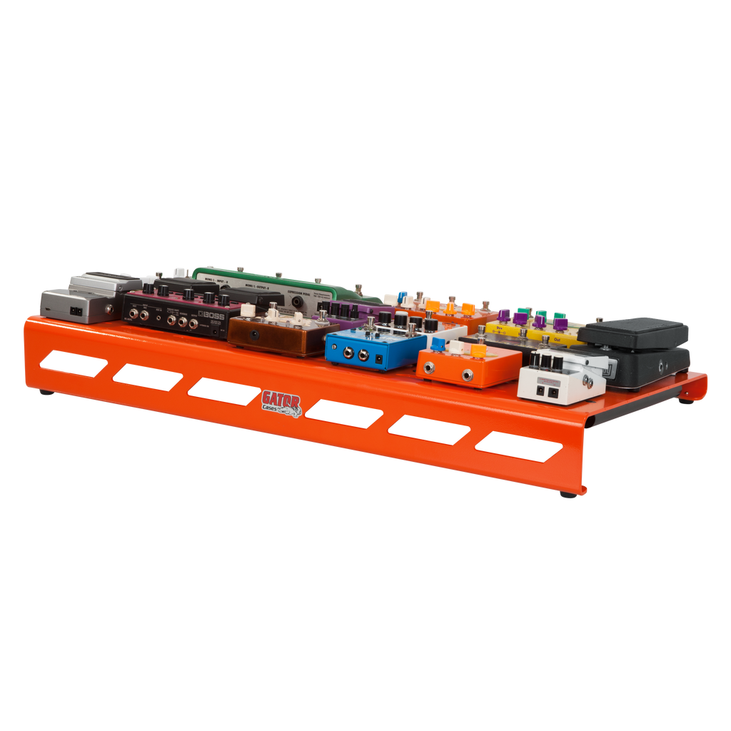 Orange Aluminum Pedal Board; XL w/ Carry Bag