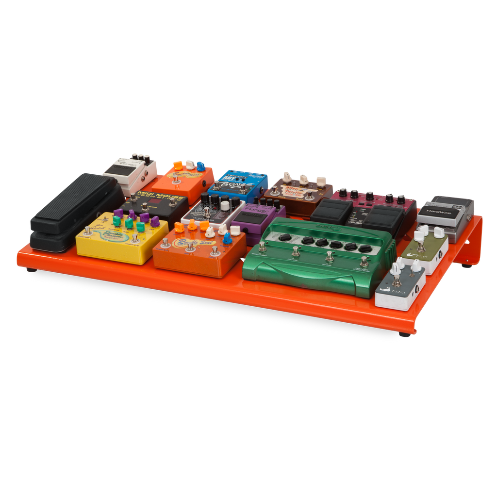 Orange Aluminum Pedal Board; XL w/ Carry Bag