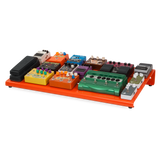Orange Aluminum Pedal Board; XL w/ Carry Bag