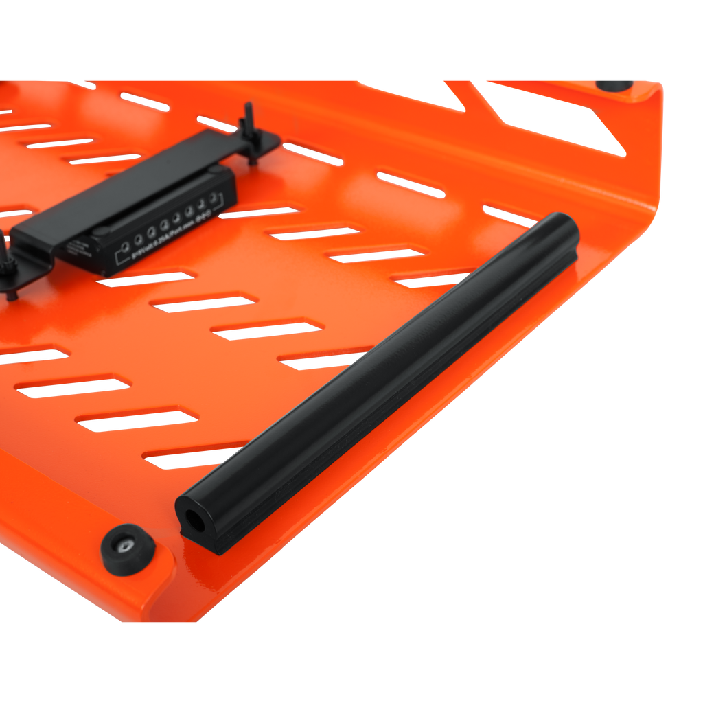 Orange Aluminum Pedal Board; XL w/ Carry Bag