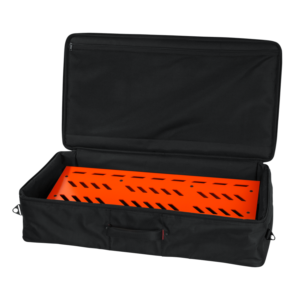 Orange Aluminum Pedal Board; XL w/ Carry Bag