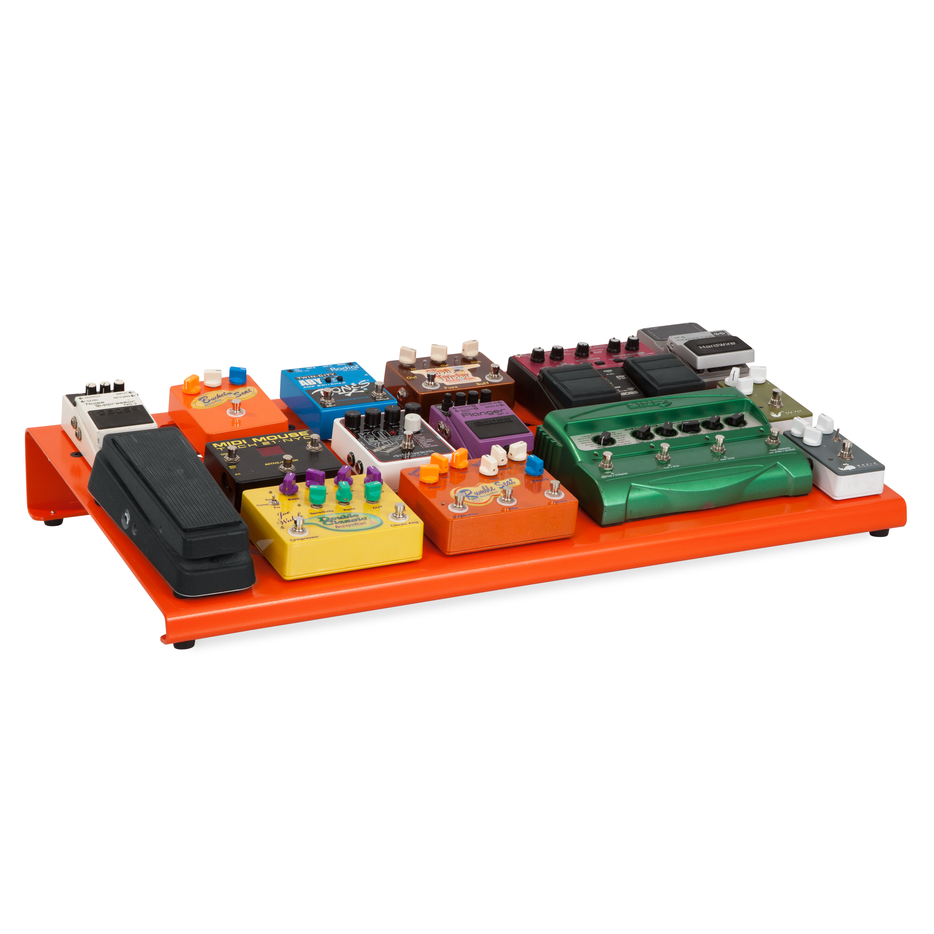 Orange Aluminum Pedal Board; XL w/ Carry Bag