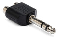 Adapter, Dual RCA to 1/4 in TRS - Full