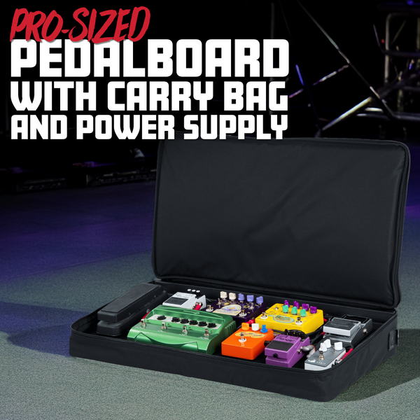 Pedal Board w/ Carry Bag & Power Supply; Pro Size