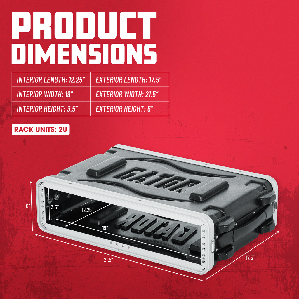 2U Audio Rack; Shallow