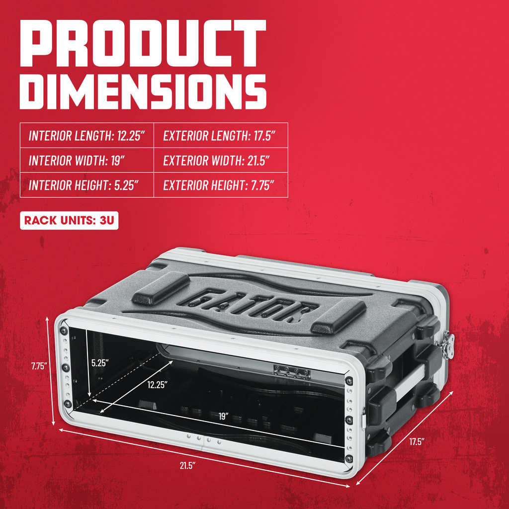 3U Audio Rack; Shallow