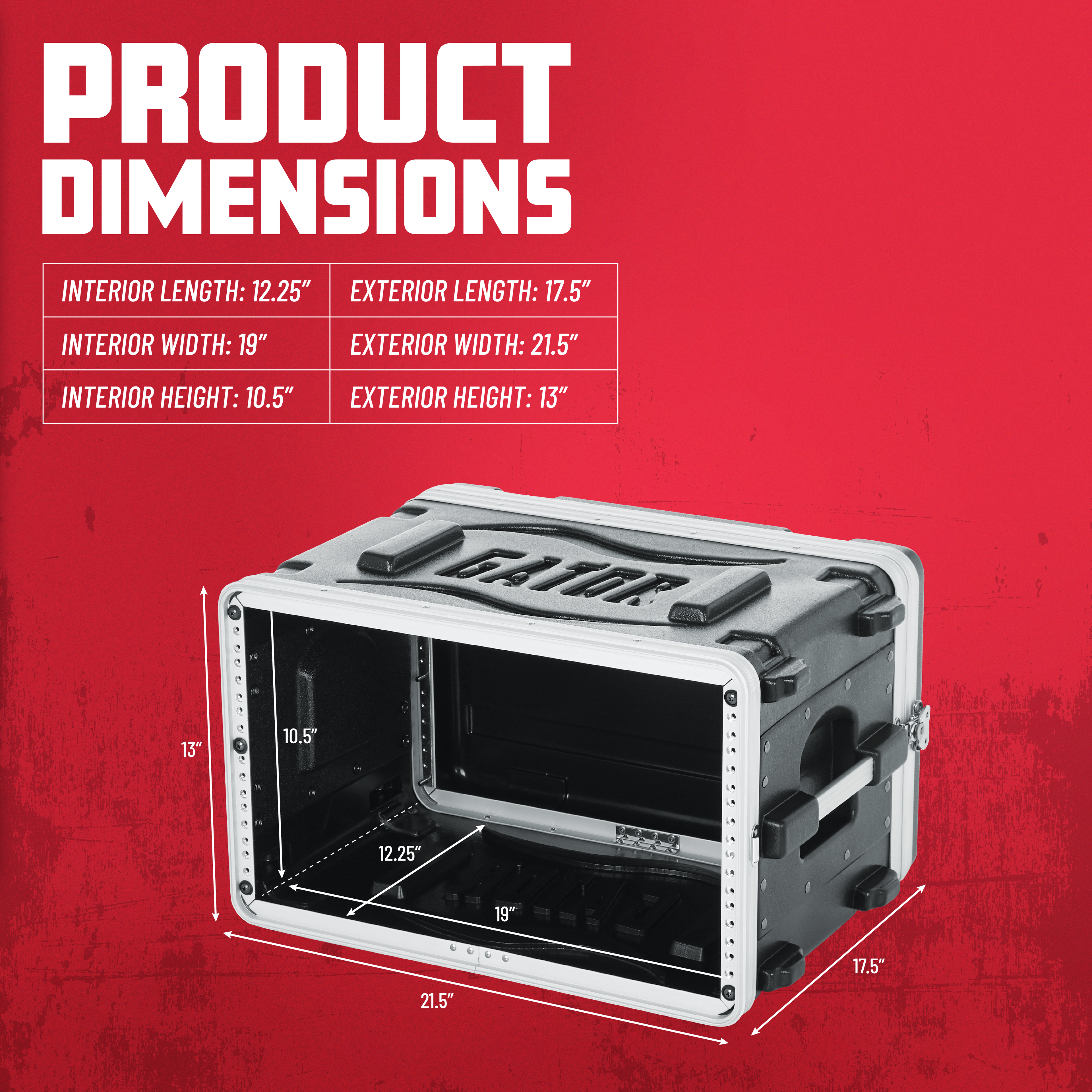 6U Audio Rack; Shallow