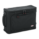 2U Lightweight rack bag w/ tow handle and wheels