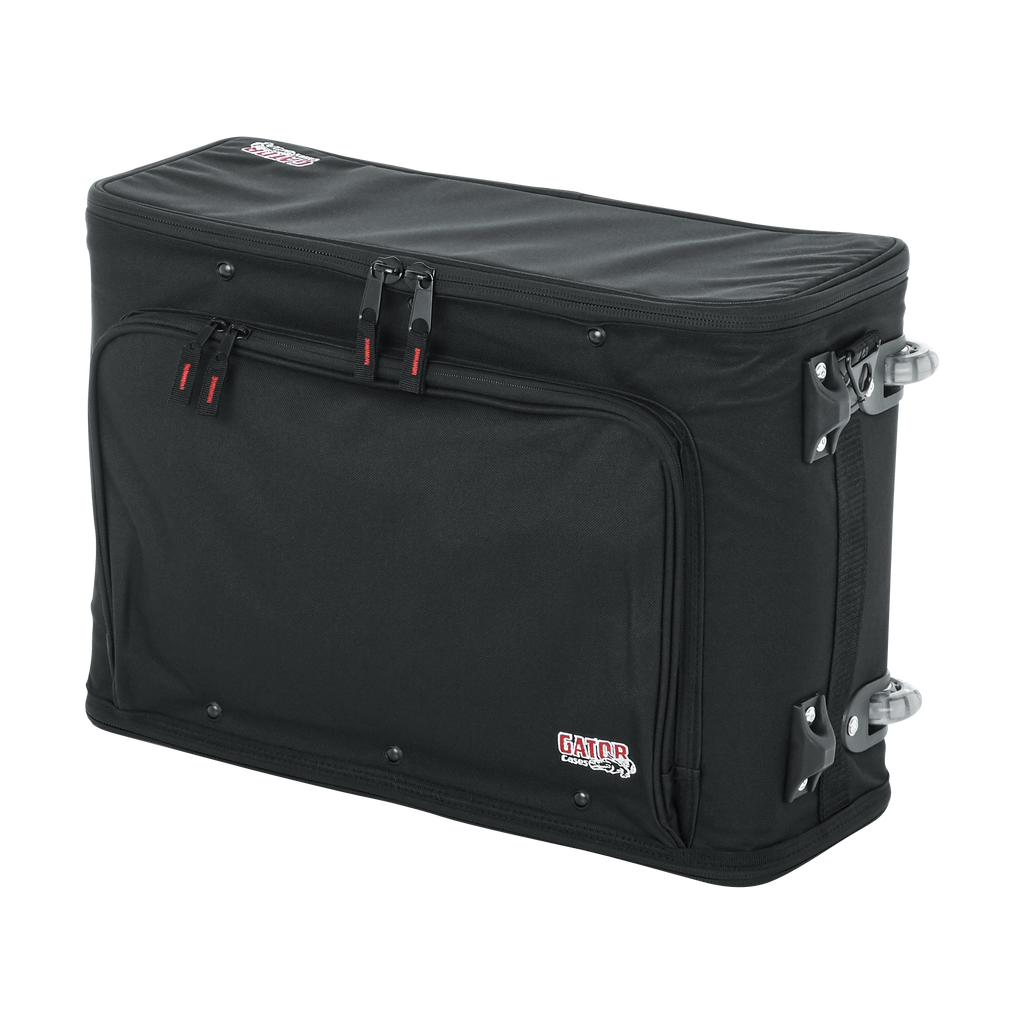 2U Lightweight rack bag w/ tow handle and wheels