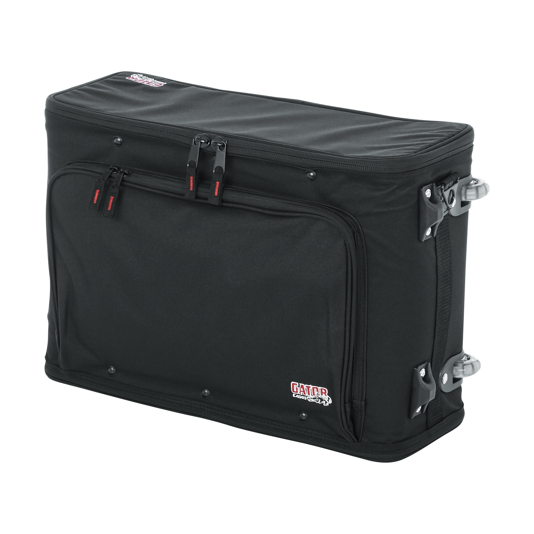 2U Lightweight rack bag w/ tow handle and wheels