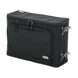2U Lightweight rack bag w/ tow handle and wheels