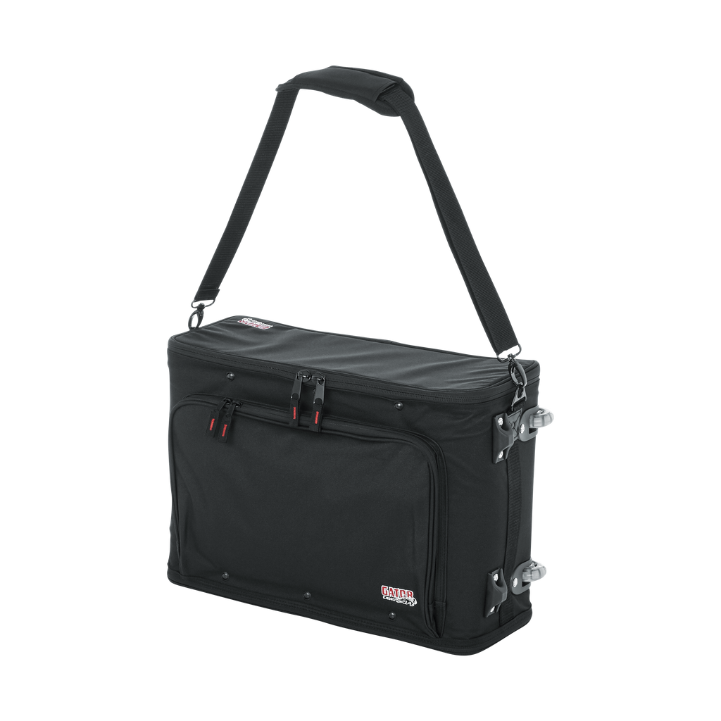 2U Lightweight rack bag w/ tow handle and wheels