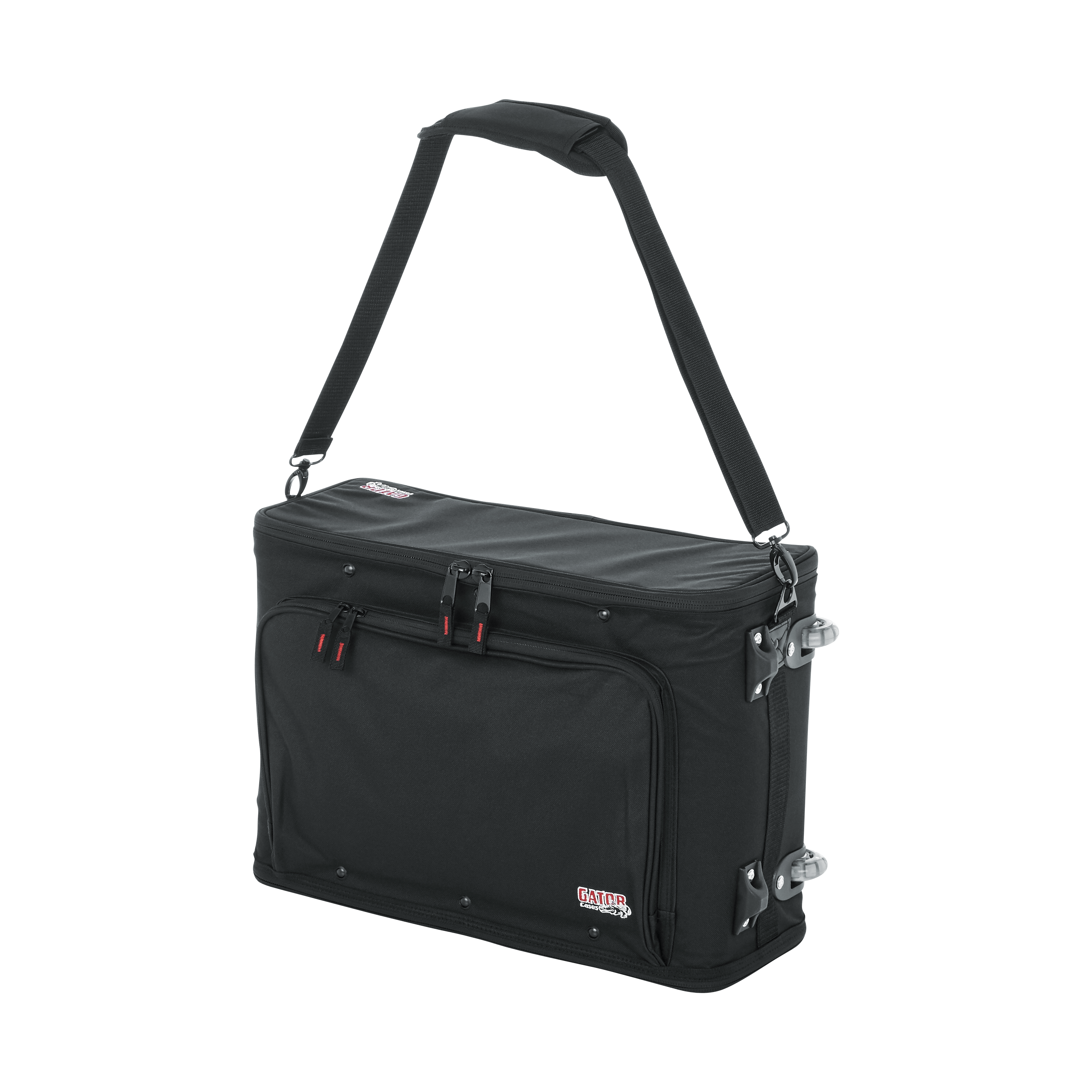 2U Lightweight rack bag w/ tow handle and wheels