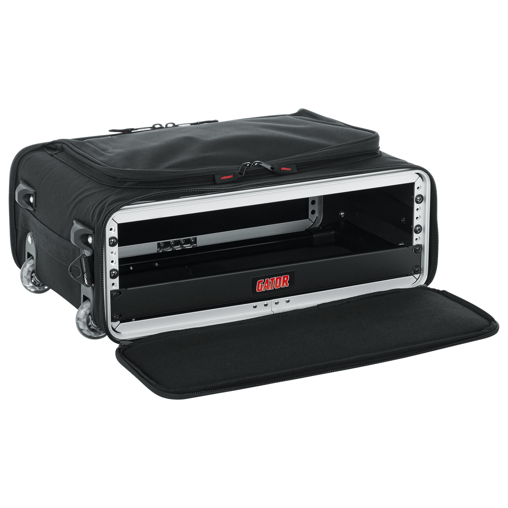 2U Lightweight rack bag w/ tow handle and wheels