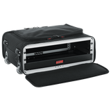 2U Lightweight rack bag w/ tow handle and wheels