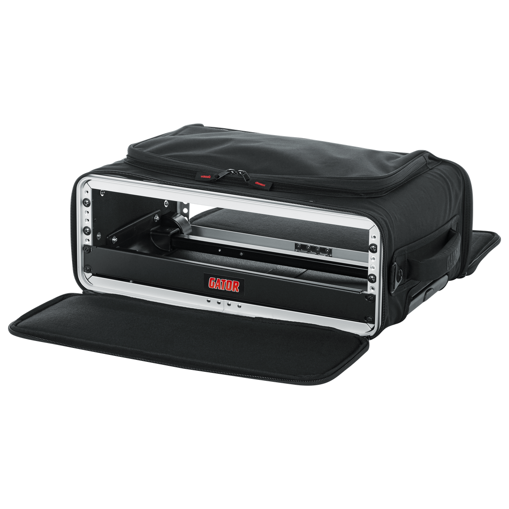 2U Lightweight rack bag w/ tow handle and wheels
