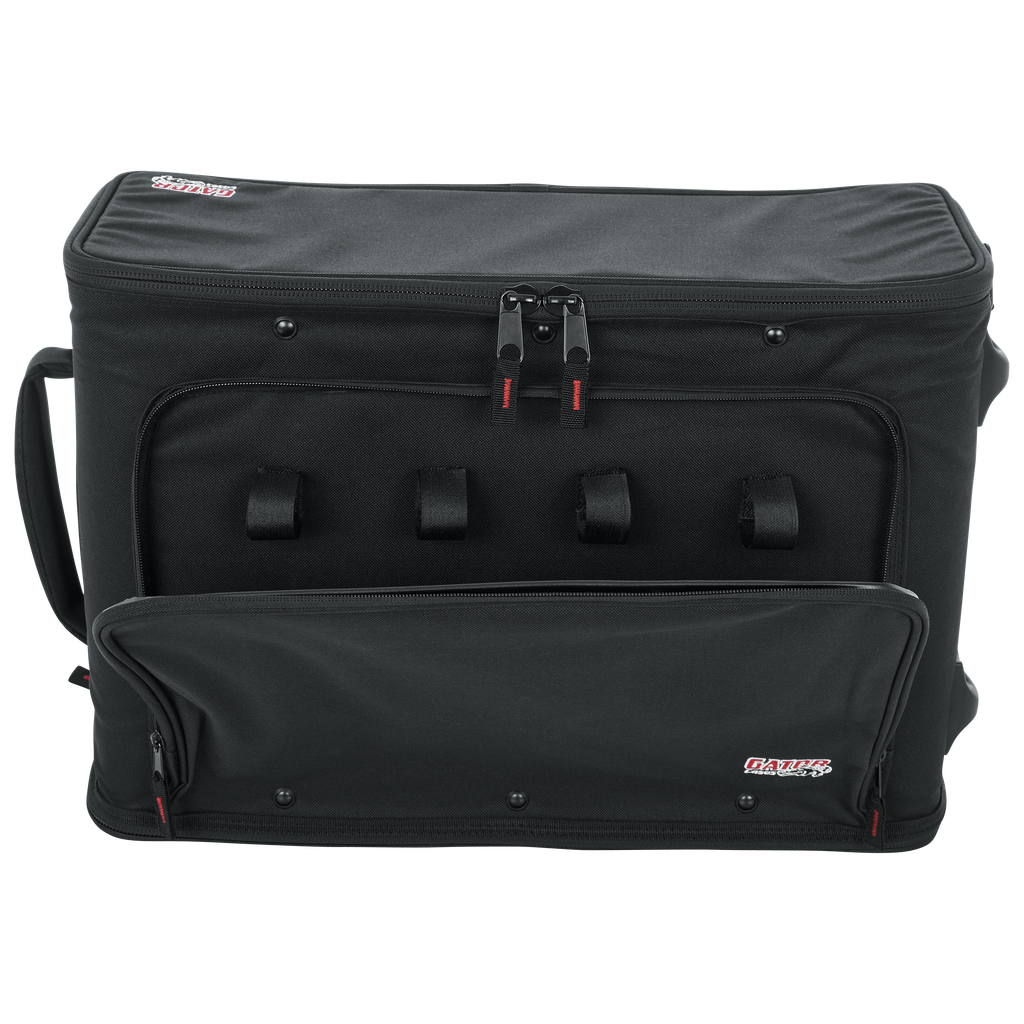 2U Lightweight rack bag w/ tow handle and wheels