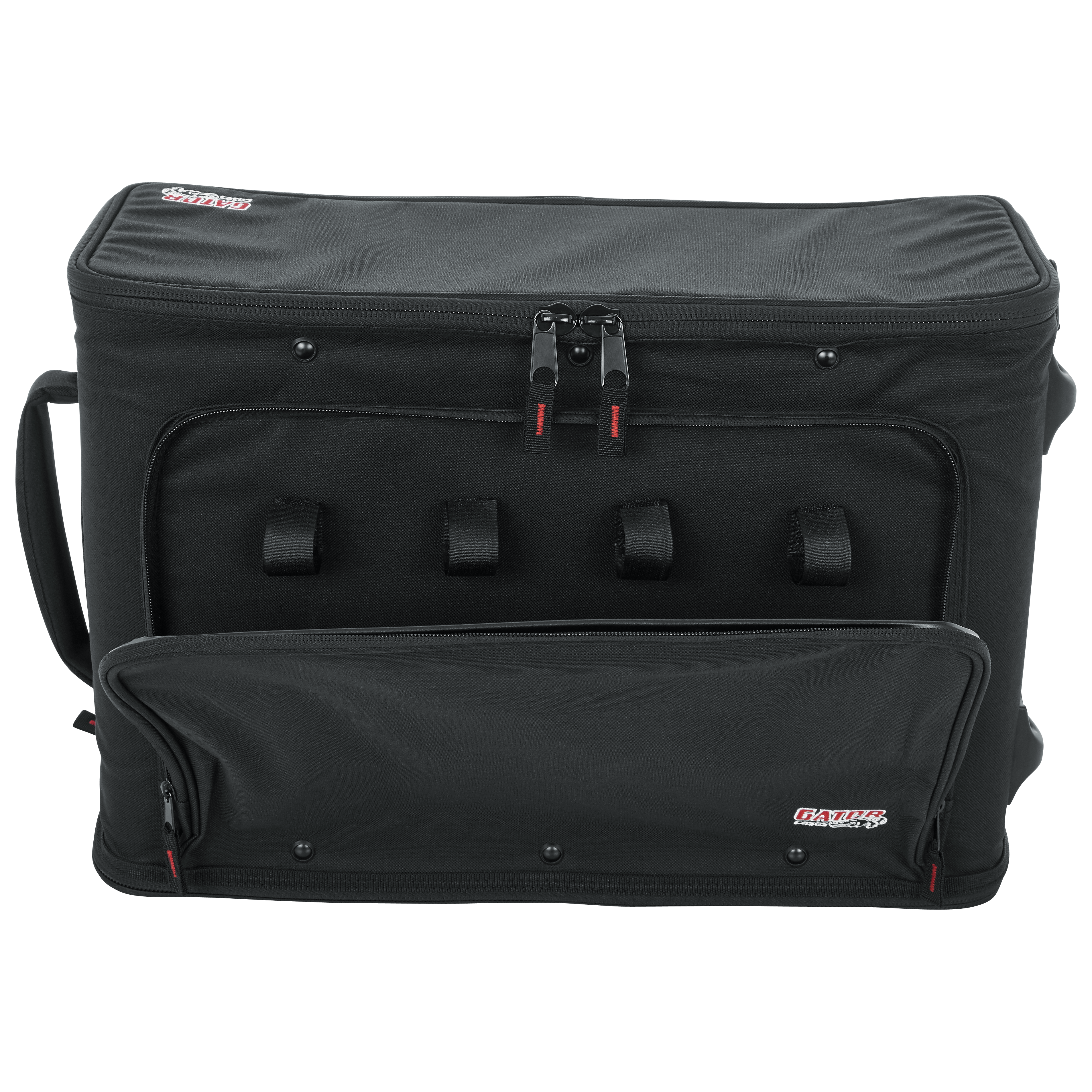 2U Lightweight rack bag w/ tow handle and wheels