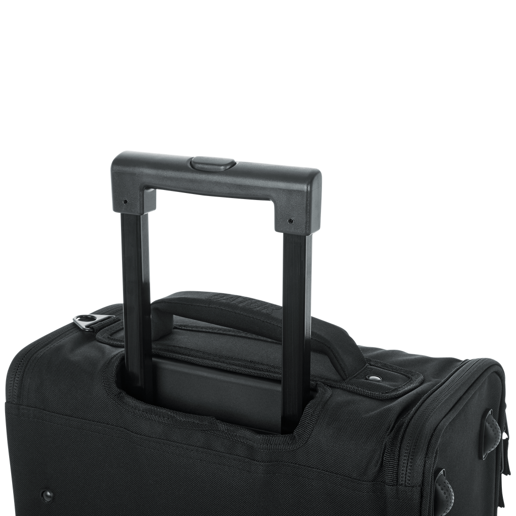 2U Lightweight rack bag w/ tow handle and wheels
