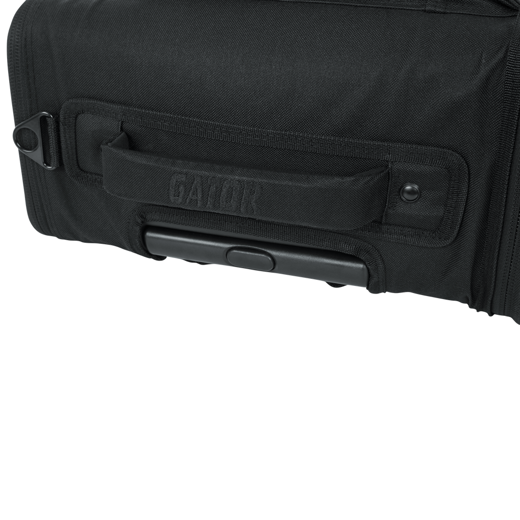 2U Lightweight rack bag w/ tow handle and wheels
