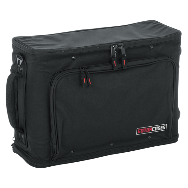 2U Lightweight rack bag w/ tow handle and wheels