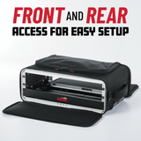 2U Lightweight rack bag w/ tow handle and wheels