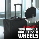 3U Lightweight rack bag w/ tow handle and wheels