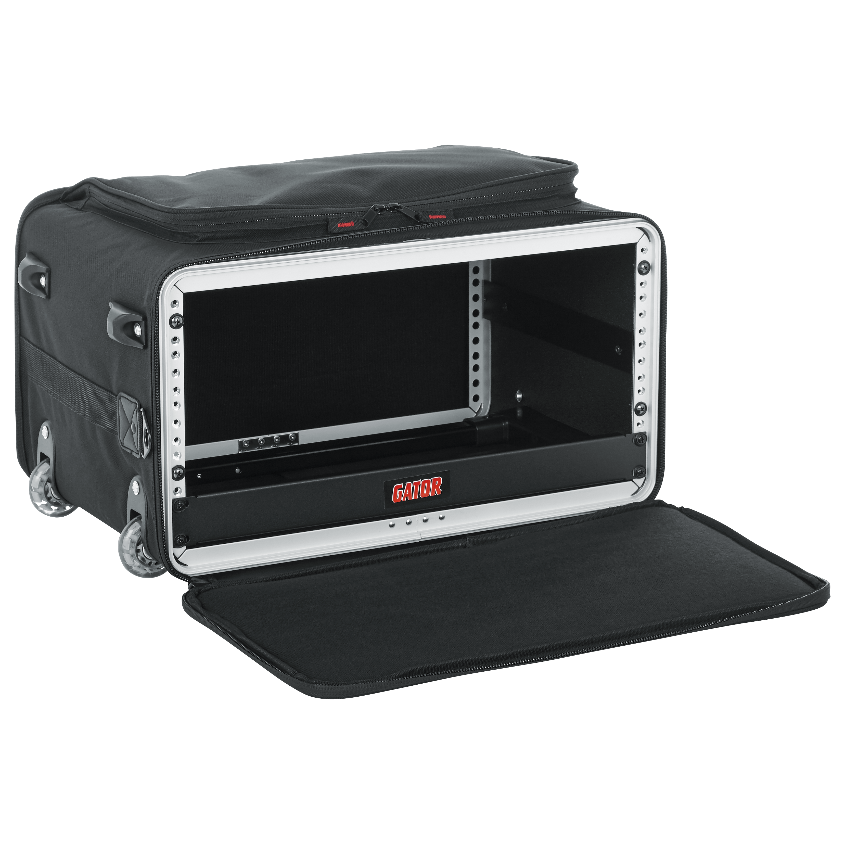 4U Lightweight rack bag w/ tow handle and wheels