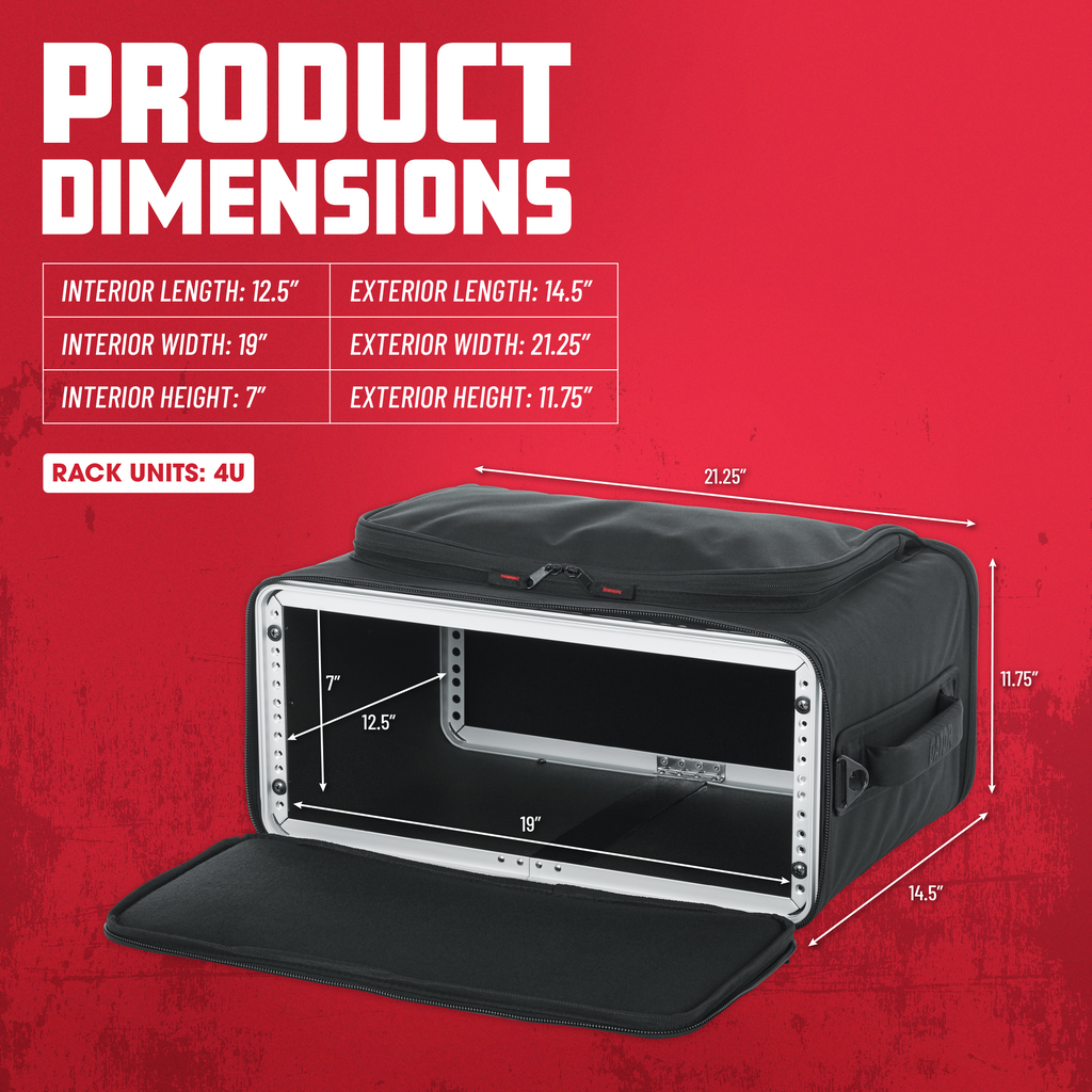 4U Lightweight rack bag