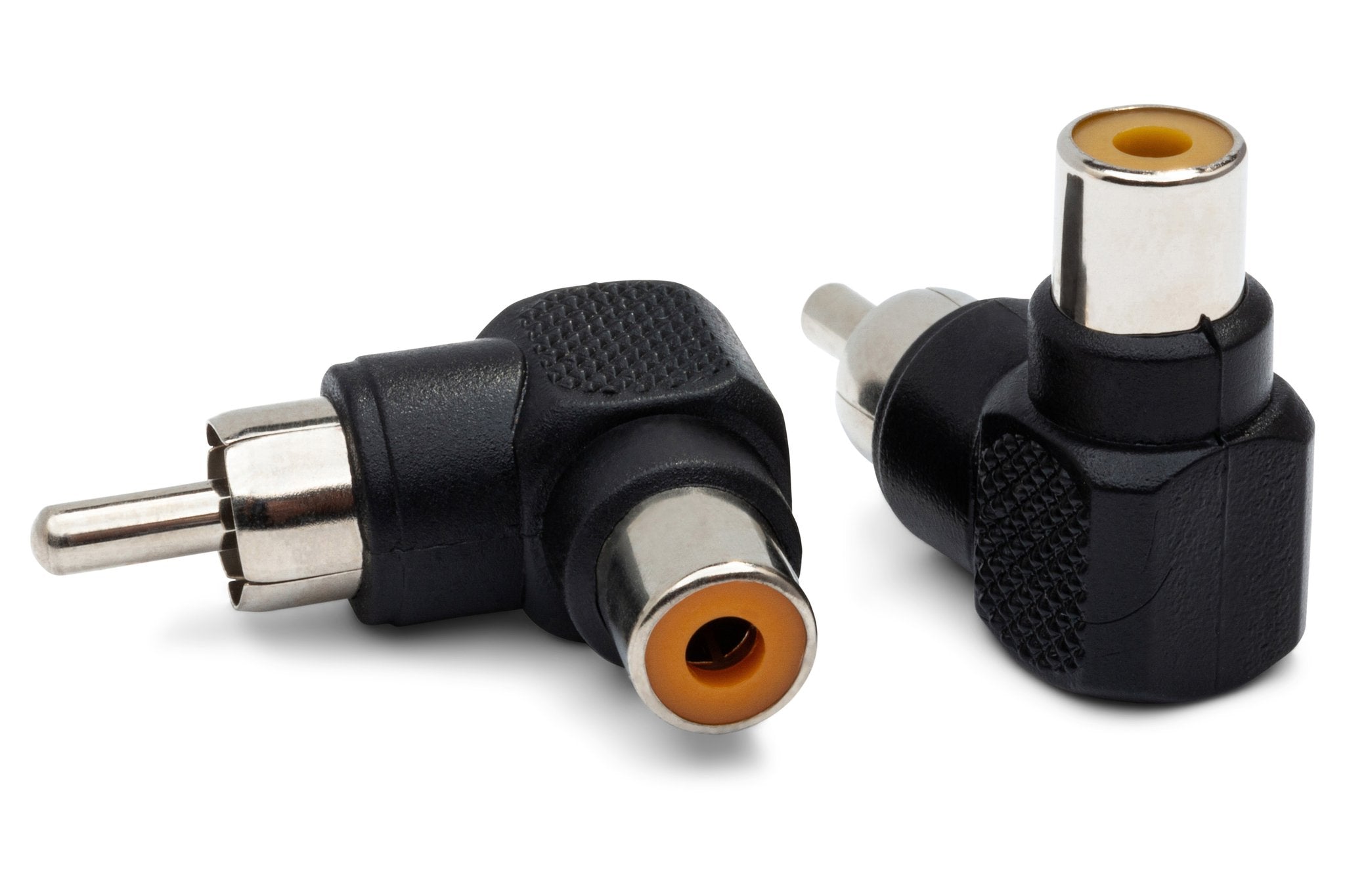Right-angle Adapters, RCA to Same, 2 pc - Pack