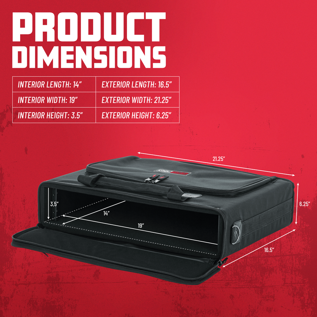 2U Audio Rack Bag