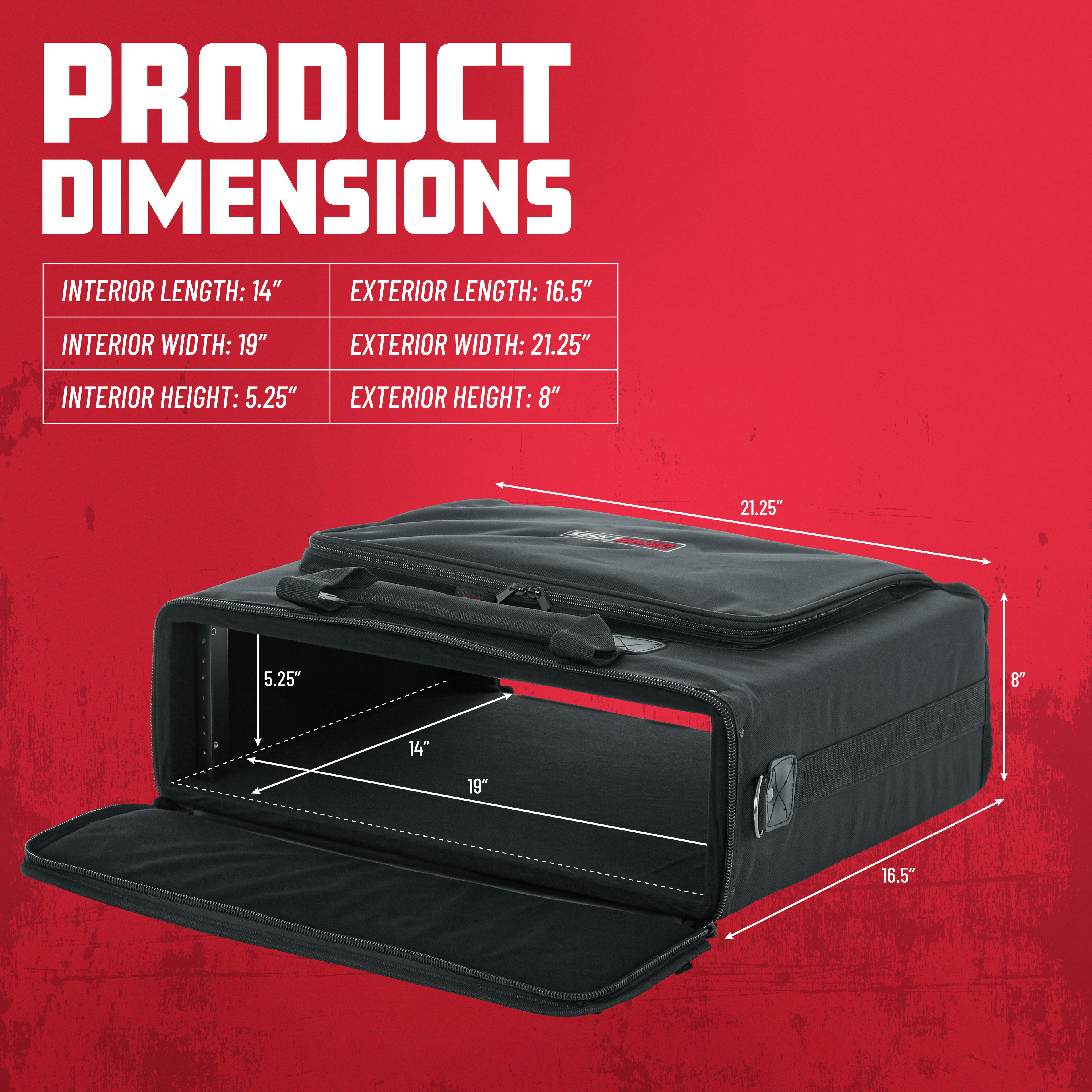 3U Audio Rack Bag