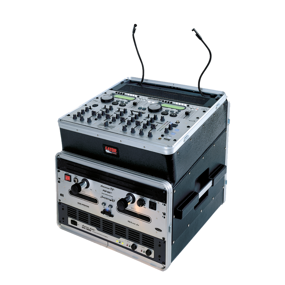 10U Top, 8U Side Console Audio Rack