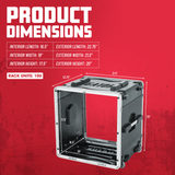 10U Audio Rack; Rolling