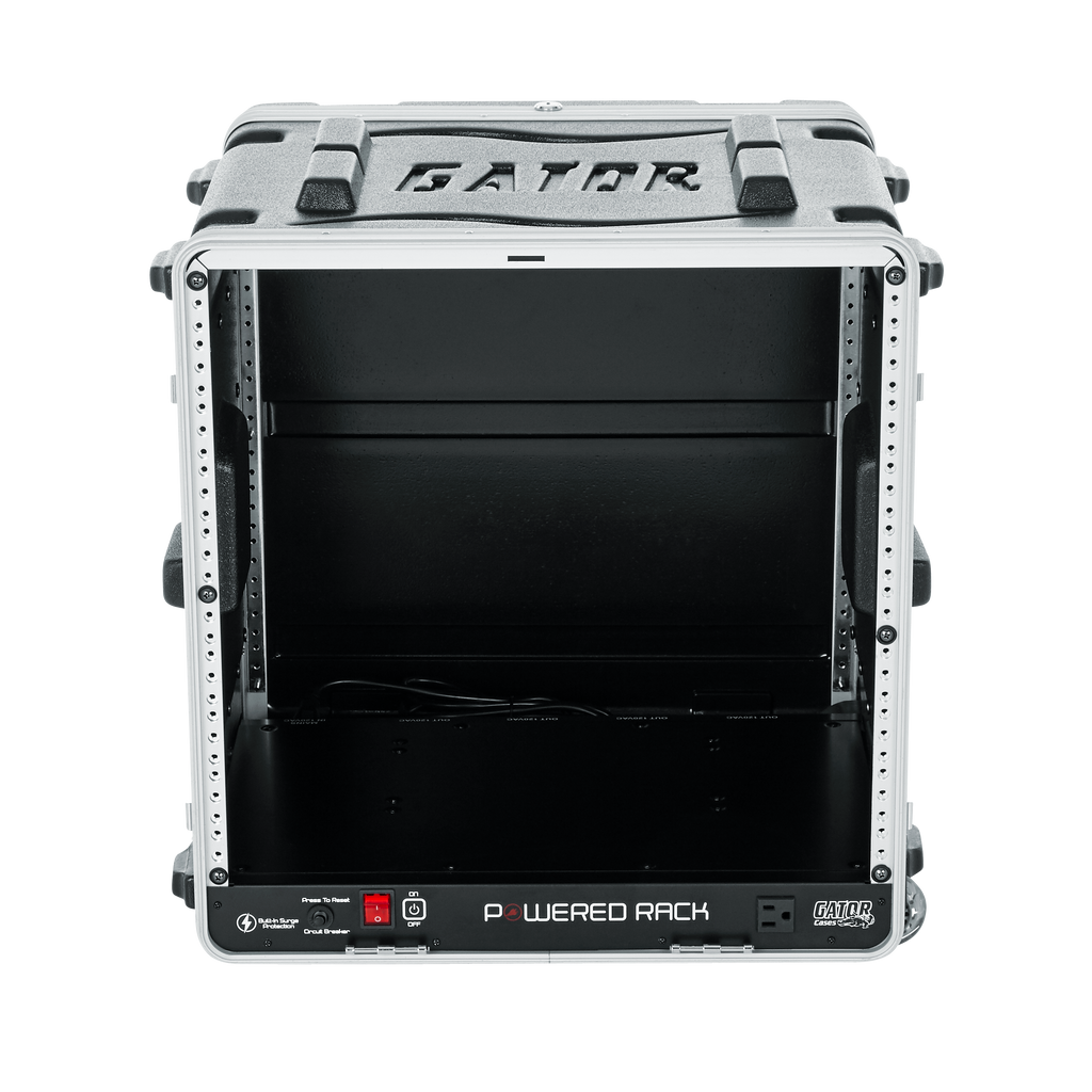 10U Audio Rack; Powered Rolling