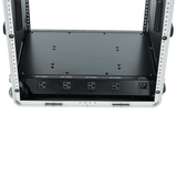10U Audio Rack; Powered Rolling