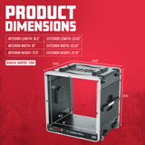 10U Audio Rack; Powered Rolling