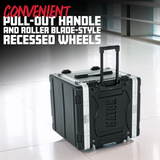 10U Audio Rack; Powered Rolling