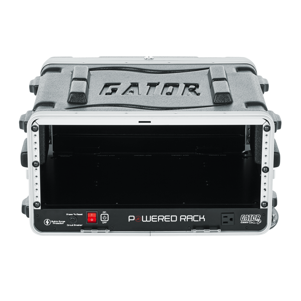 4U Audio Rack; Powered Rolling