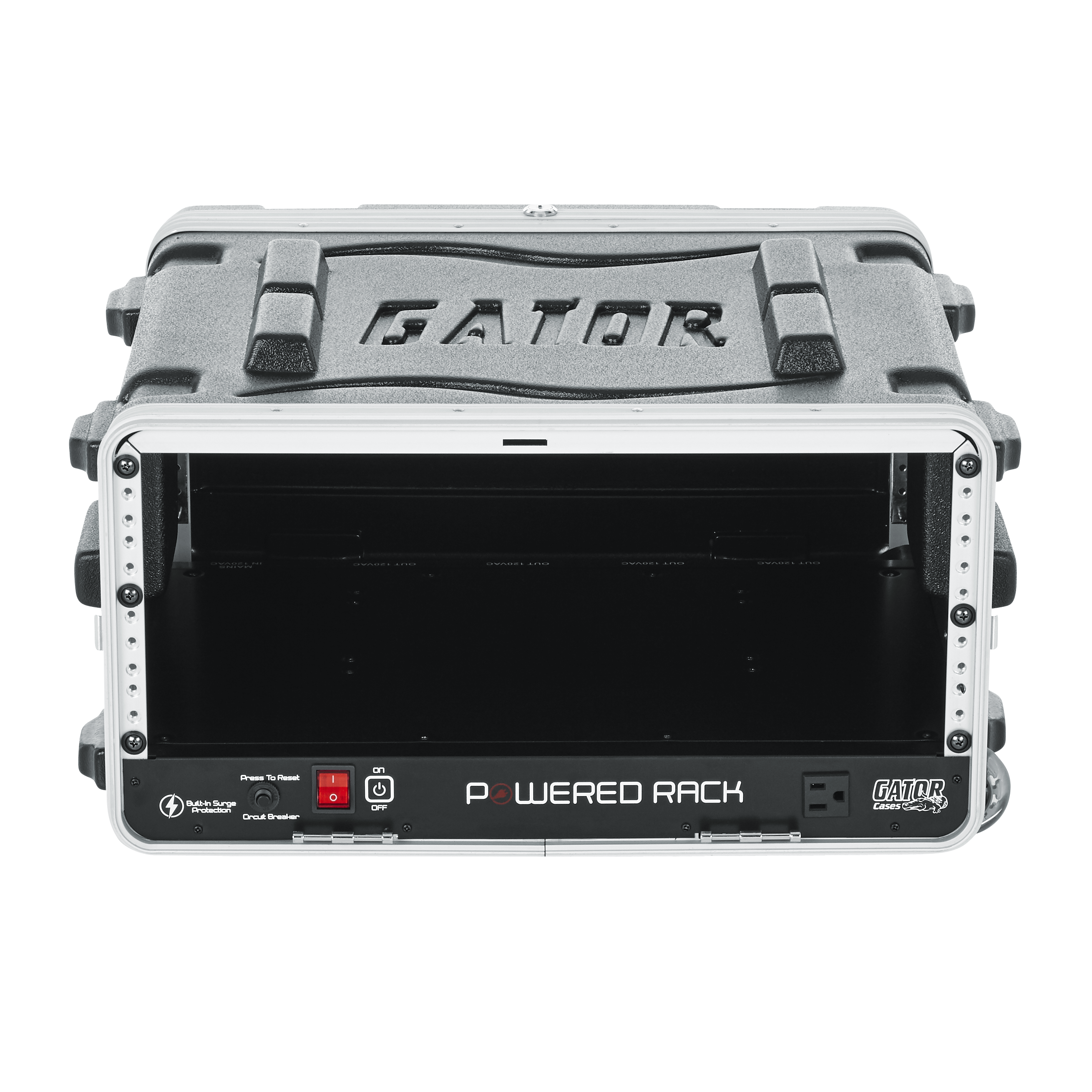 4U Audio Rack; Powered Rolling