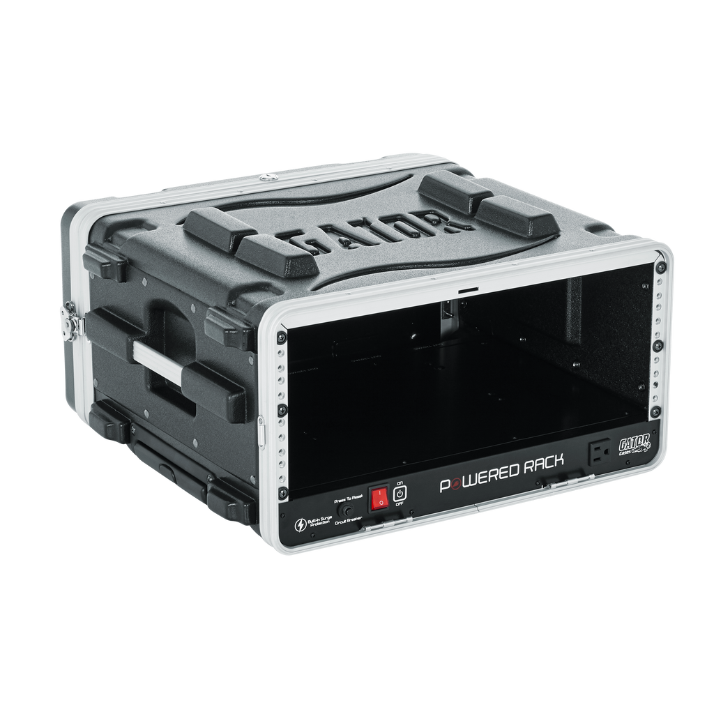 4U Audio Rack; Powered Rolling