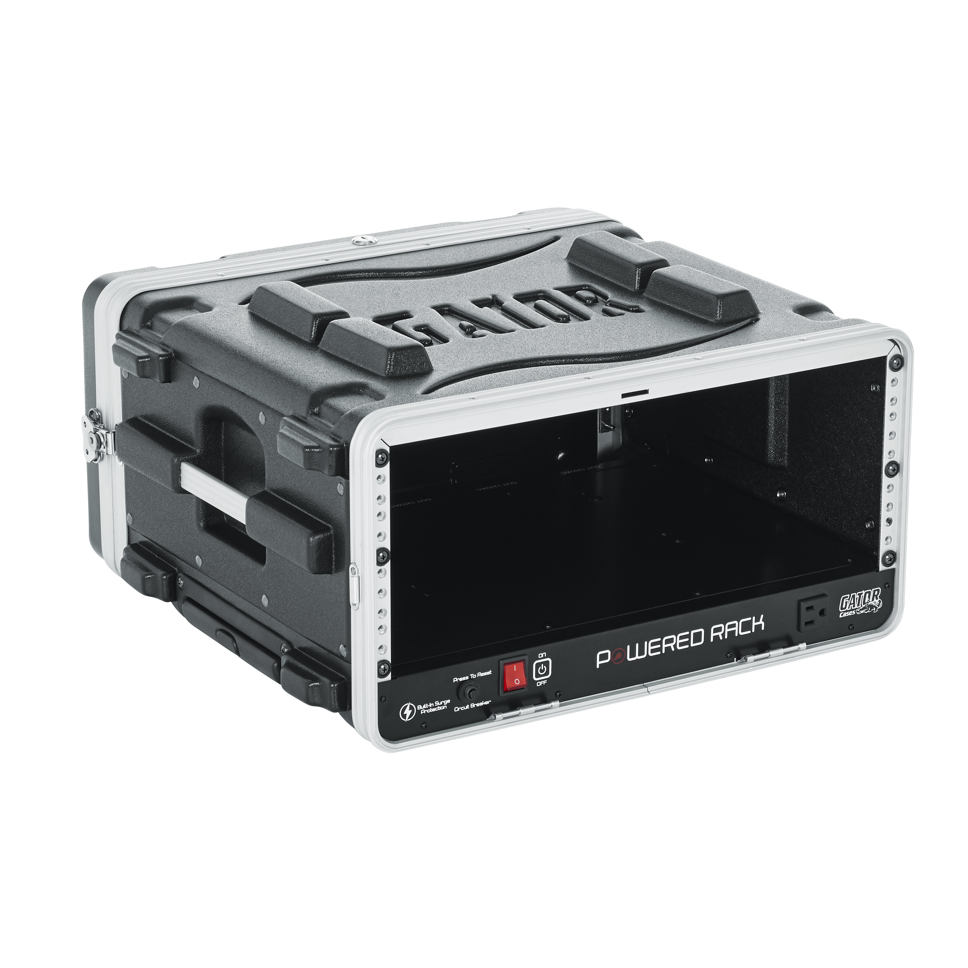 4U Audio Rack; Powered Rolling