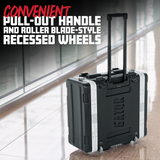 4U Audio Rack; Powered Rolling