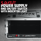 4U Audio Rack; Powered Rolling