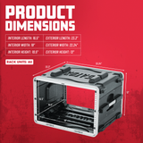 6U Audio Rack; Rolling