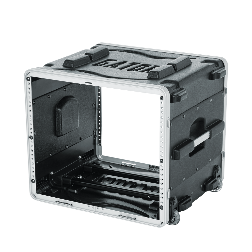 8U Audio Rack; Rolling