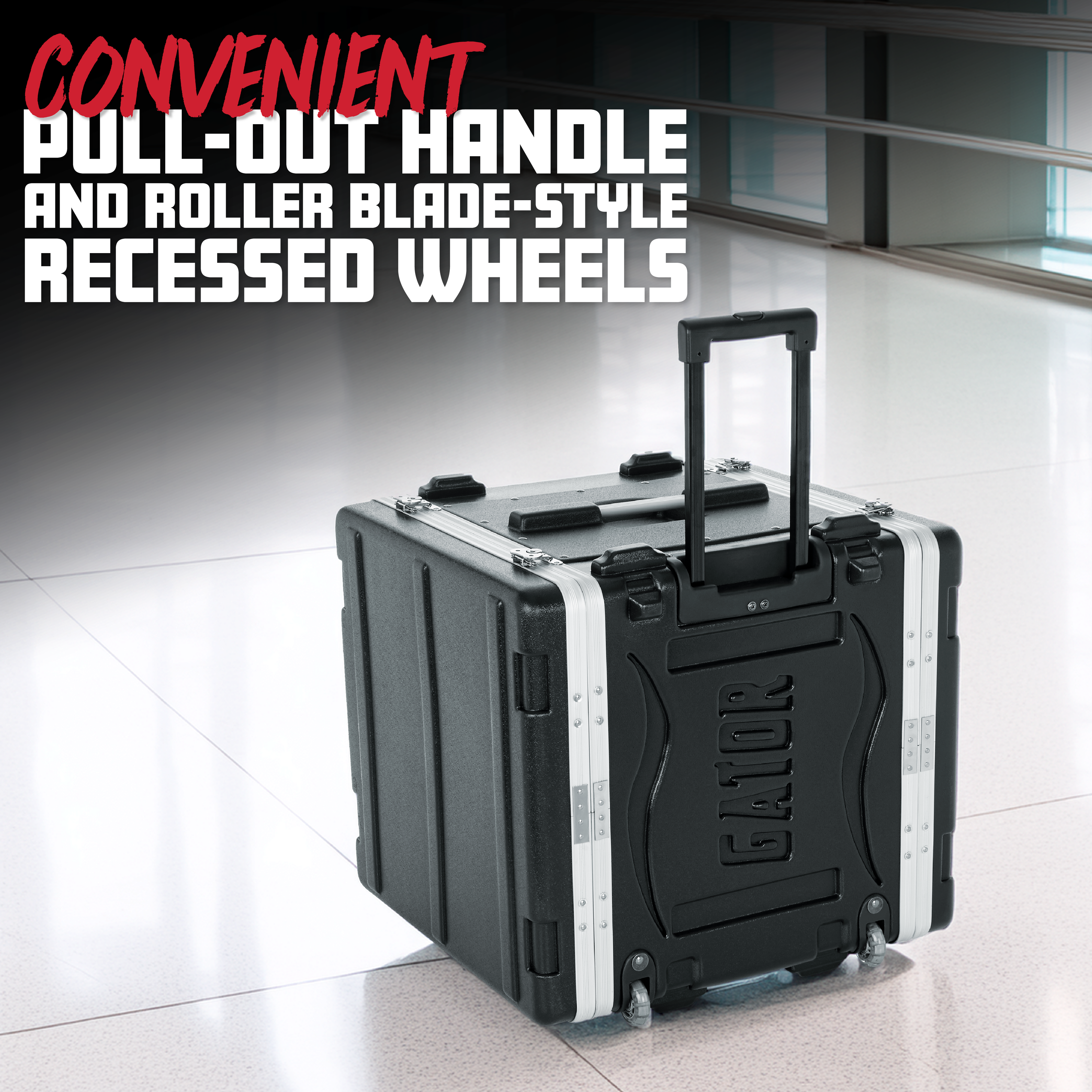 8U Audio Rack; Rolling