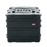 8U Audio Rack; Powered Rolling